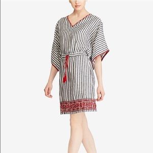 NWT Lauren linen dress/pool or beach chic